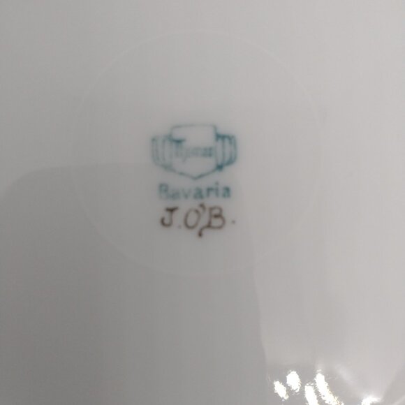 VTG Thomas Bavaria J.O'B. Decorative Small Plate -Blue w/Gold Trim - Lusterware - Picture 12 of 13